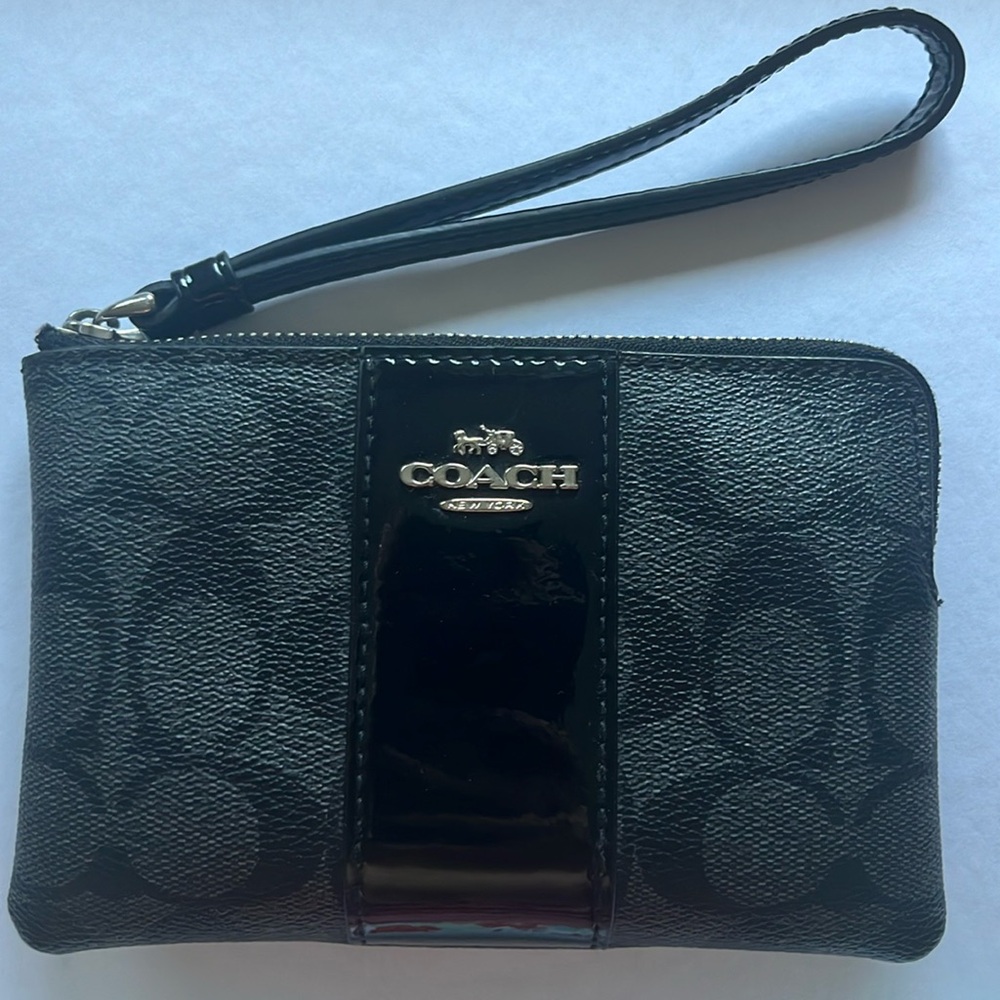Slight used black coach wallet